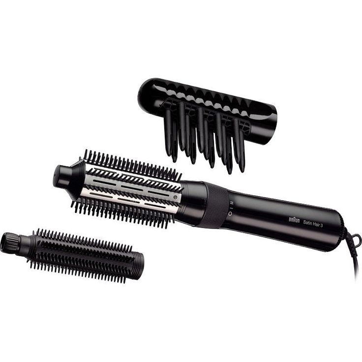 Braun Satin Hair 3 AS330 Airstyler Warmluft-Lockenbürste, mit 3 Stylingaufsätzen, 400 Watt, schwarz