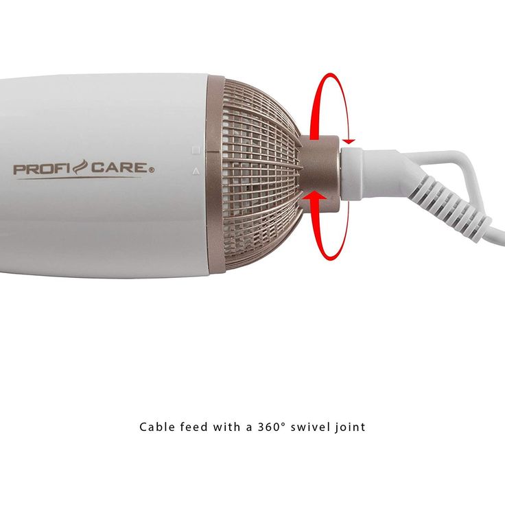 ProfiCare PC-HAS 3011 Warmluft-Lockenbürste mit 2 wechselbaren Bürstenaufsätzen, 2 Temperatur--Leistungsstufen, Kaltstufe für Style-Fix, weiß-champagner – Bild 4