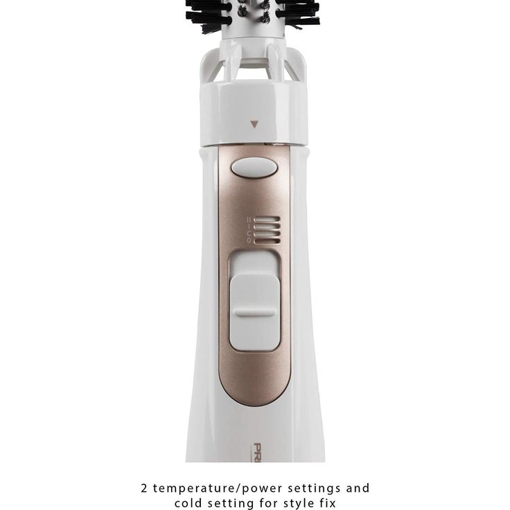 ProfiCare PC-HAS 3011 Warmluft-Lockenbürste mit 2 wechselbaren Bürstenaufsätzen, 2 Temperatur--Leistungsstufen, Kaltstufe für Style-Fix, weiß-champagner – Bild 5