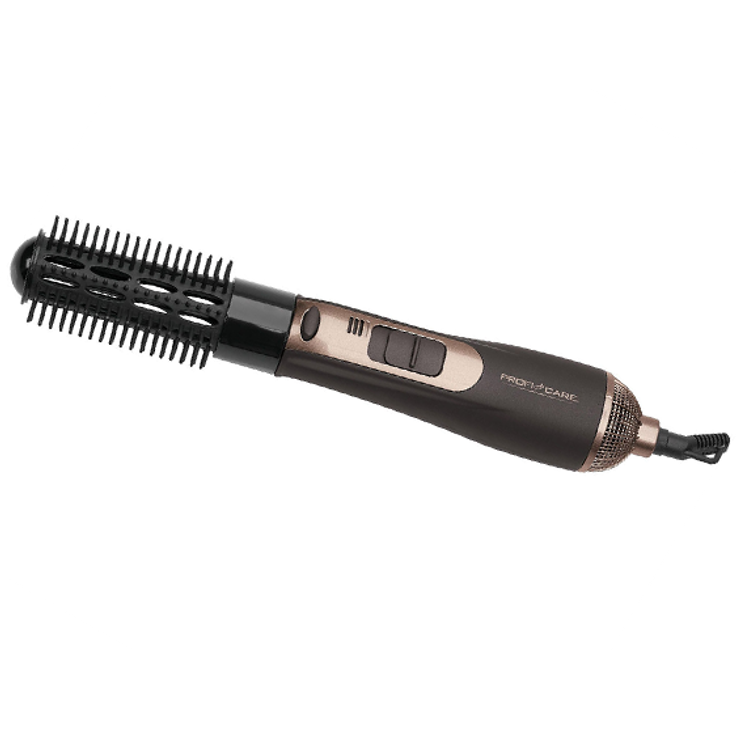 ProfiCare PC-HAS 3011 Warmluft-Lockenbürste mit 2 wechselbaren Bürstenaufsätzen, 2 Temperatur--Leistungsstufen, Kaltstufe für Style-Fix, braun-bronze
