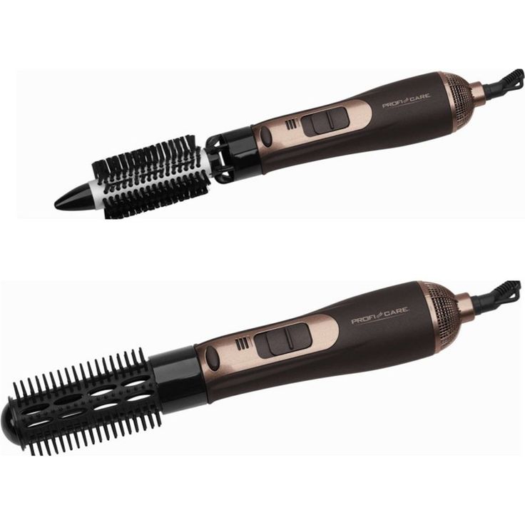 ProfiCare PC-HAS 3011 Warmluft-Lockenbürste mit 2 wechselbaren Bürstenaufsätzen, 2 Temperatur--Leistungsstufen, Kaltstufe für Style-Fix, braun-bronze – Bild 2