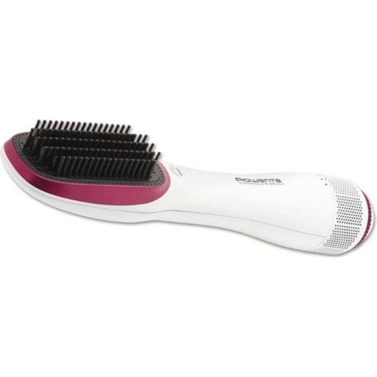 Rowenta CF6220 Wonder Air Brush Glättbürste (900 Watt, Ionen-Funktion, inkl. Aufbewahrungstasche) weiß-rosa