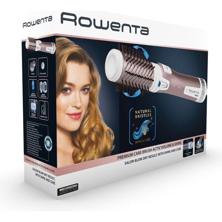 Rowenta CF9540 Brush Activ Premium Care rotierende Warmluftbürste, 1000 Watt, mit Naturborsten, Kaschmir-Keratin-Beschichtung, inkl. 2 Bürstaufsätze, weiß – Bild 8