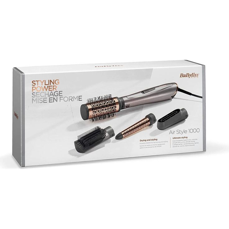 BaByliss Air Style 1000 AS136E Warmluftbürste mit Ionen-Technologie, 4 verschiedene Aufsätze, 2 Temperaturstufen, Kühlluft-Funktion – Bild 6