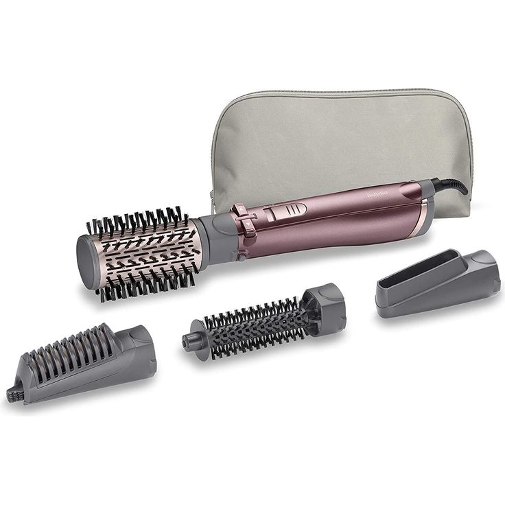 BaByliss AS960E Beliss Big Hair Warmluftbürste, 1000W, inkl. 4 Styling-Aufsätze, Aufbwahrungstasche, Ionen-Technologie, variable Temperatur, rosa