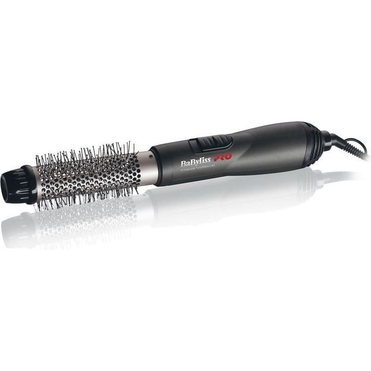 BaByliss Pro BAB2676TTE Titanium Tourmaline 700 Watt mit 2 Gebläsestufen inkl. 2 Stylingaufsätze, schwarz/silber