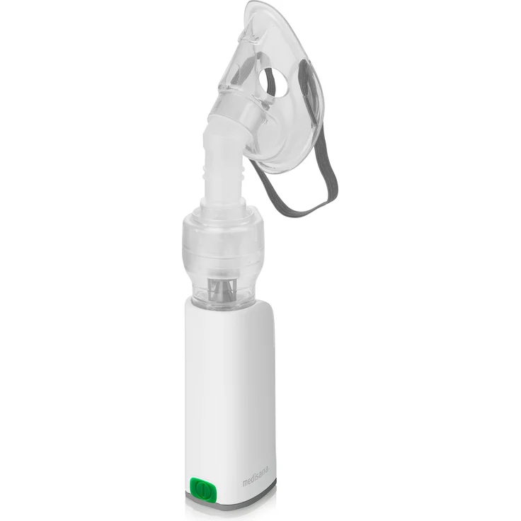 medisana IN 535 tragbarer Inhalator für Unterwegs, Kompressor Vernebler mit Mundstück und Maske für Erwachsene und Kinder, bei Erkältungen oder Asthma mit wiederaufladbarem Akku per Micro-USB – Bild 1
