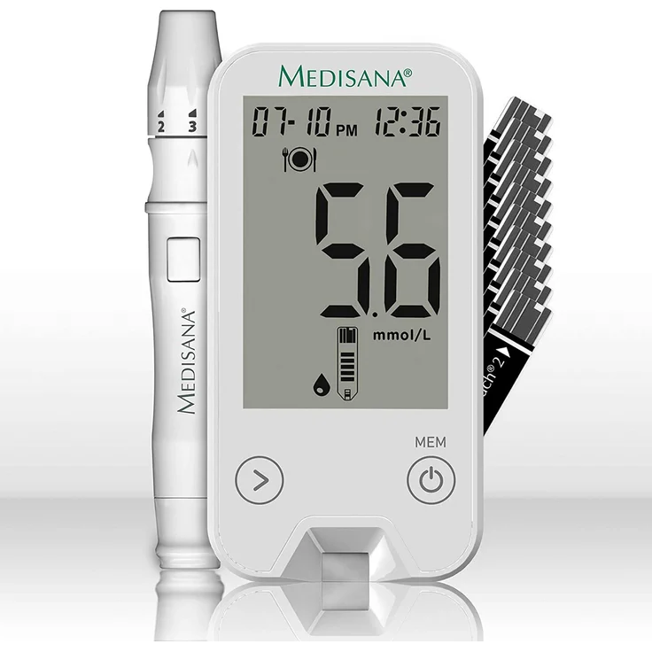 medisana MediTouch 2 Blutzuckermessgerät mg/dL, Starterset mit Teststreifen und Blutlanzetten, Blutzuckermesssystem für Diabetiker, Blutzuckerspiegel – Bild 4