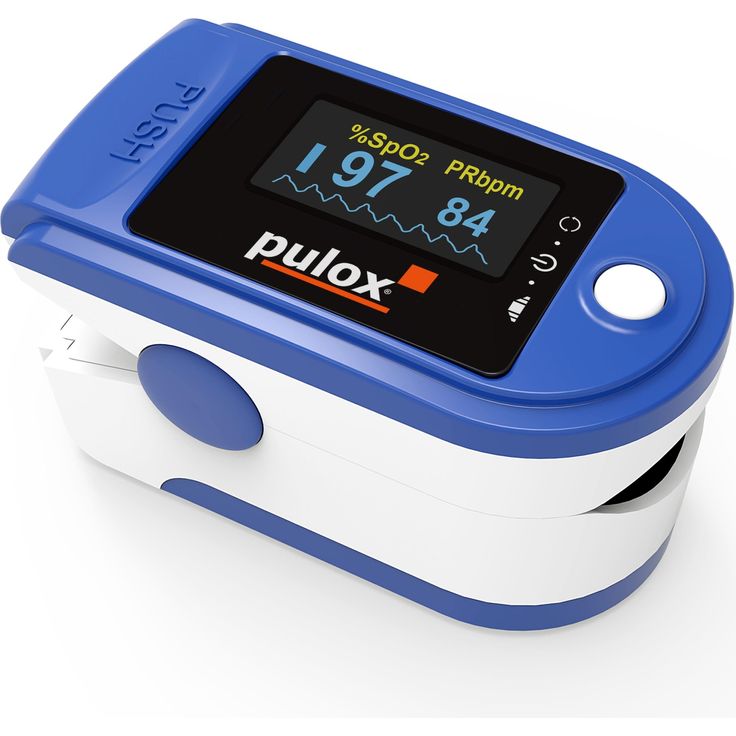 Pulsoximeter pulox PO-200A Solo mit Alarm und Pulston Blau