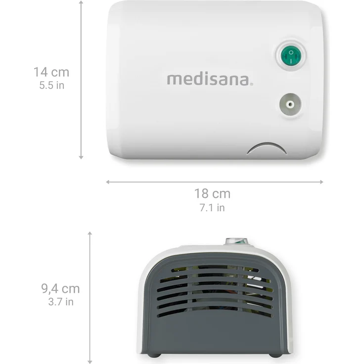 medisana IN 520 Inhalator, Kompressor Vernebler mit Mundstück und Maske für Erwachsene und Kinder, bei Erkältungen oder Asthma mit umfangreichem Zubehör – Bild 3