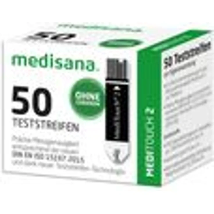 medisana 50 Teststreifen zur Blutzuckerselbstbestimmung, kompatibel mit MediTouch und MediTouch2 Blutzuckermessgeräten – Bild 2