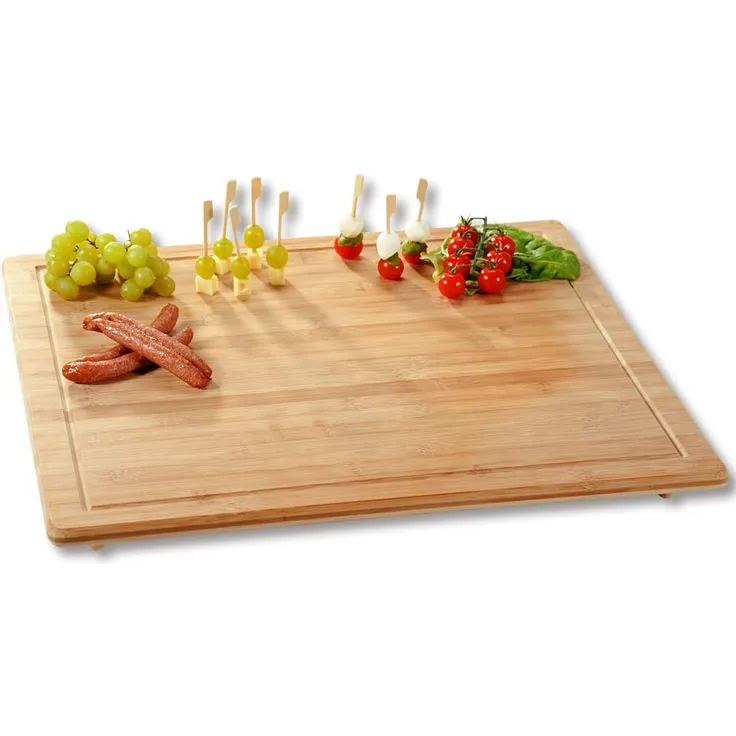 Neustanlo XXL Schneide- und Abdeckplatte Ceranfeldabdeckung Bambusholz Holz 56x50x4 cm