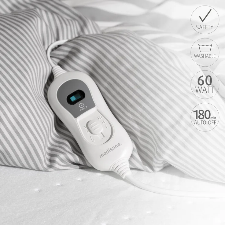 medisana HU 665 Wärmeunterbett, 150 x 80 cm, Abschaltautomatik, Überhitzungsschutz, 3 Temperatursstufen, waschbar, Matratzenheizung für alle gängigen Matratzen geeignet – Bild 6