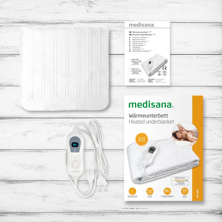 medisana HU 665 Wärmeunterbett, 150 x 80 cm, Abschaltautomatik, Überhitzungsschutz, 3 Temperatursstufen, waschbar, Matratzenheizung für alle gängigen Matratzen geeignet – Bild 9