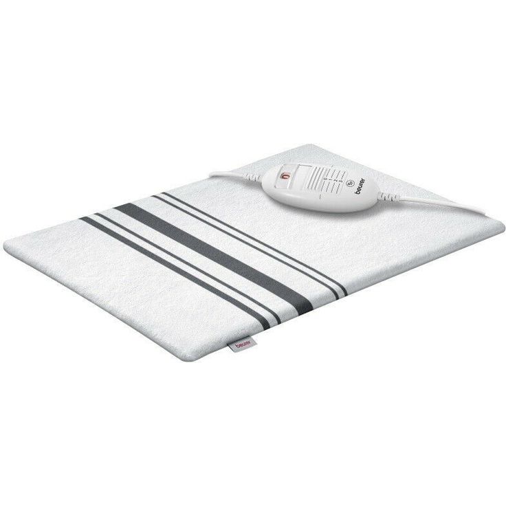 Beurer HK 25 Heizkissen, kuscheliges Wärmekissen mit 3 Temperaturstufen, Abschaltautomatik und Sicherheitssystem, maschinenwaschbar, 40 x 30 cm, weiß-grau