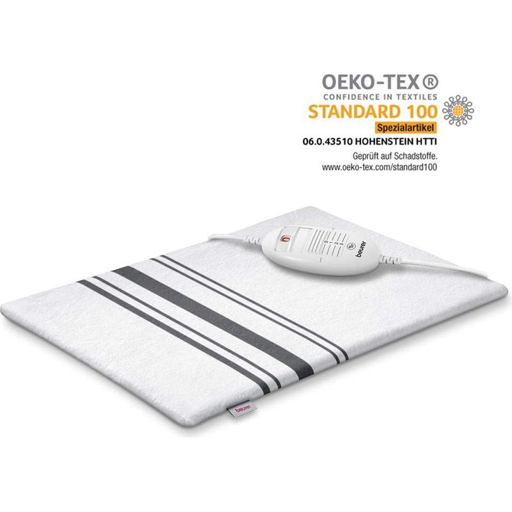 Beurer HK 25 Heizkissen, kuscheliges Wärmekissen mit 3 Temperaturstufen, Abschaltautomatik und Sicherheitssystem, maschinenwaschbar, 40 x 30 cm, weiß-grau – Bild 4