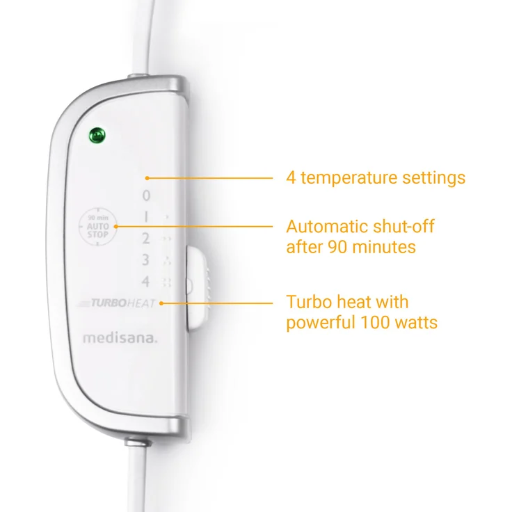 medisana HP 630 Wärmecape für Nacken, Schulter und Rücken, elektrisch, Wärmeponcho mit 4 Temperaturstufen, Überhitzungsschutz, Abschaltautomatik, waschbar – Bild 5
