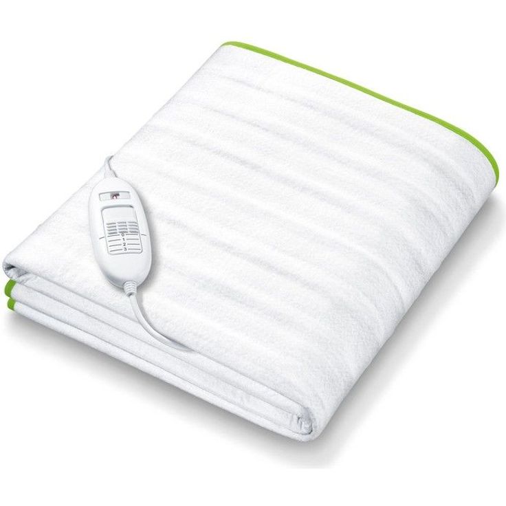 Beurer TS 15 Wärmeunterbett | Heizdecke mit Sicherheitsautomatik aus weichem Vlies und mit 3 Temperaturstufen | einfache Fixierung auf Bett und Matratze | waschbar bei 30 Grad | 150 x 80 cm