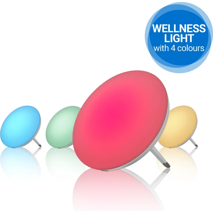 medisana LT 500 Tageslichtlampe, Tageslichtleuchte mit Farbwechsel in 4 Farben, Lichtstärke von 10.000 Lux, Lichttherapie gegen Winterdepressionen, LED-Lichtdusche – Bild 6
