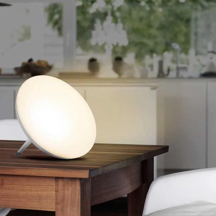 medisana LT 500 Tageslichtlampe, Tageslichtleuchte mit Farbwechsel in 4 Farben, Lichtstärke von 10.000 Lux, Lichttherapie gegen Winterdepressionen, LED-Lichtdusche – Bild 4