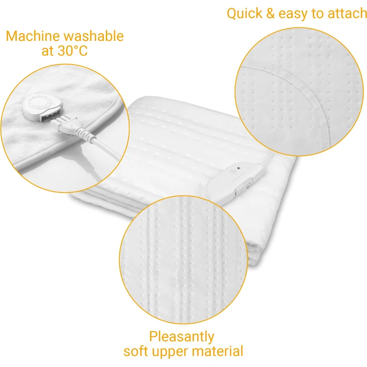 medisana HU 674 Wärmeunterbett, 150 x 80 cm, Abschaltautomatik, Überhitzungsschutz, 4 Temperaturstufen, waschbar, Matratzenheizung für alle gängigen Matratzen geeignet – Bild 7