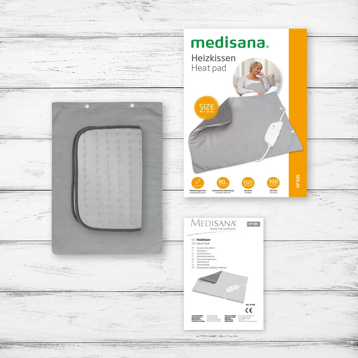 medisana HP 605 Heizkissen, Wärmekissen mit 4 Temperaturstufen, Überhitzungsschutz, Abschaltautomatik mit abnehmbarem Bezug aus weichem Obermaterial – Bild 7