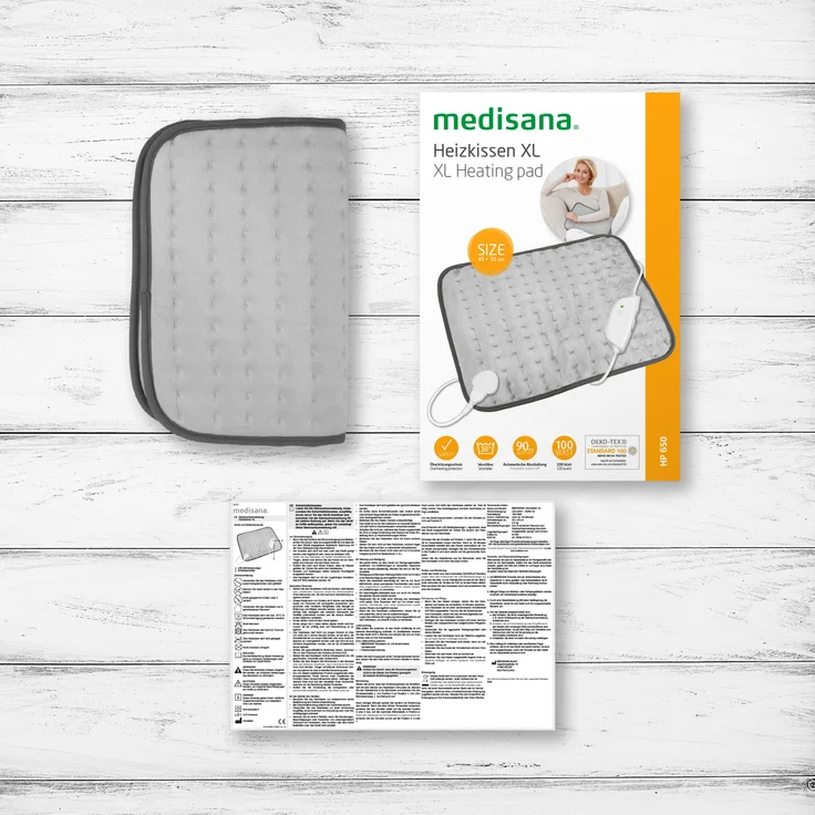 medisana HP 650 XL-Heizkissen, 45 x 35 cm, Rückenheizkissen mit 4 Temperaturstufen, Wärmekissen mit Überhitzungsschutz, Abschaltautomatik, waschbar – Bild 7
