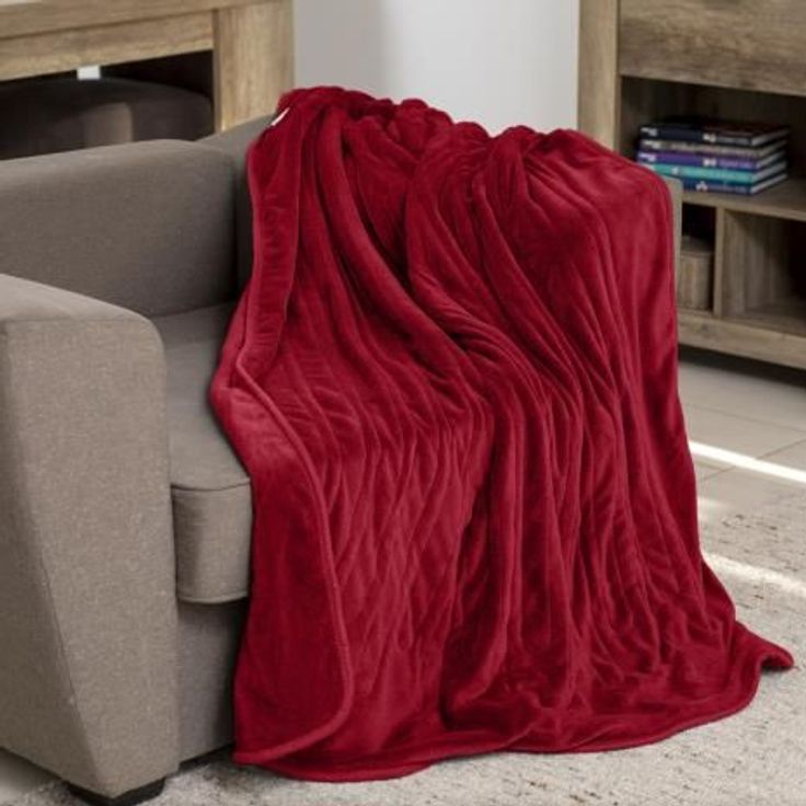 sinnlein sinnlein Heizdecke aus Plüsch 180 x 130 cm Weinrot elektrische Wärmedecke mit Abschaltautomatik Kuscheldecke Timerfunktion 9 Temperaturstufen waschbar bis 40°C Digitalanzeige – Bild 3