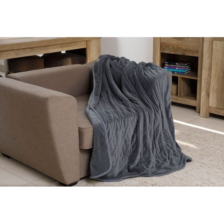 sinnlein Heizdecke, elektrisch, 180x130 cm, Wärmeunterbett XXL, Heizmatte, Abschaltautomatik, grau – Bild 4