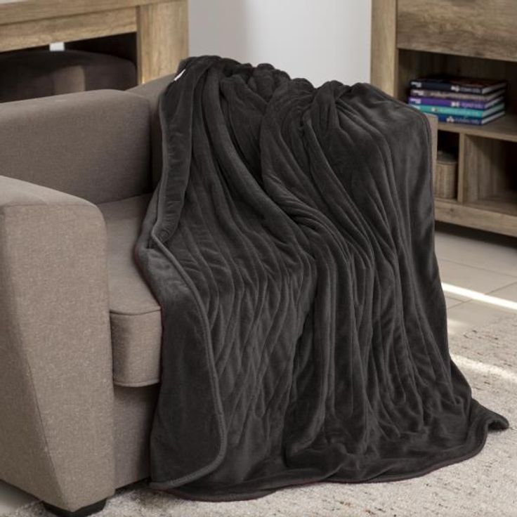sinnlein Heizdecke aus Plüsch 180 x 130 cm elektrische Wärmedecke mit Abschaltautomatik Kuscheldecke Timerfunktion 9 Temperaturstufen waschbar bis 40°C Digitalanzeige – Bild 5