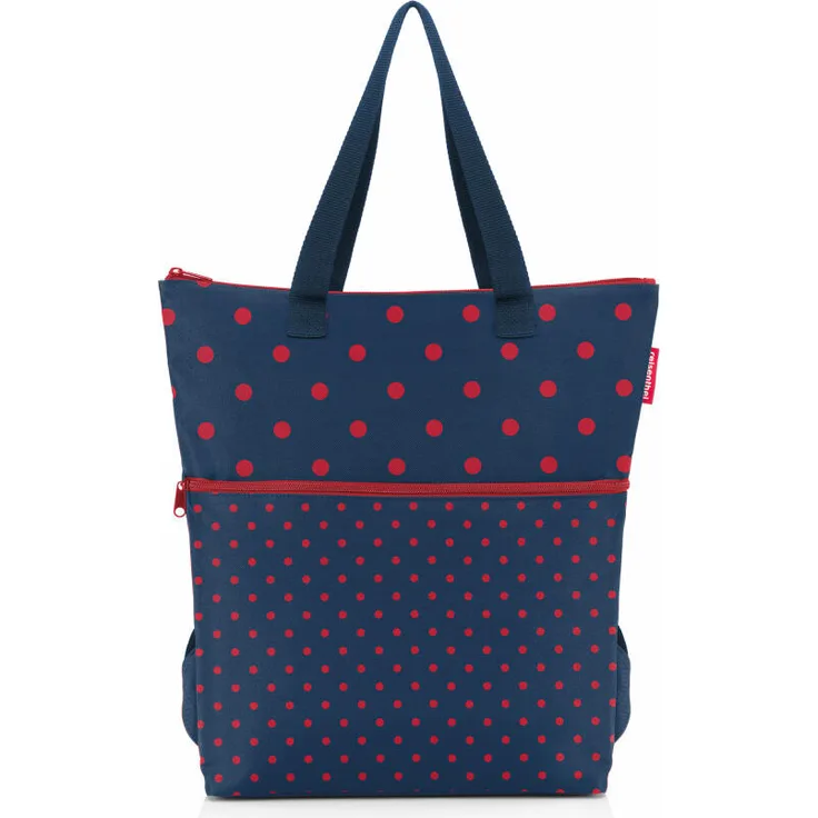 reisenthel LJ3075 cooler-backpack, Thermo Tragetasche, Thermotasche, Kühltasche, Isolierter Rucksack, Polyestergewebe, 18 L, Mixed Dots Red