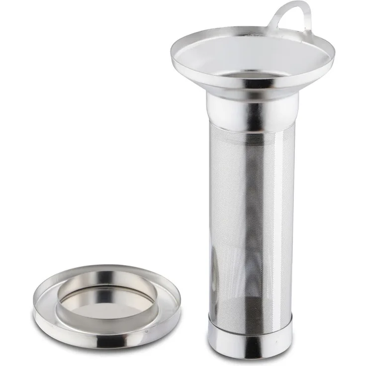 Teefilter Teesieb Teenetz für Thermoskanne mit Abtropfschale aus Edelstahl