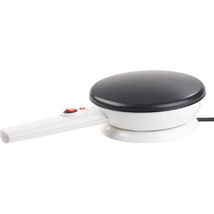 Rosenstein & Söhne PKM-250.kl Crêpes-Maker, 800W, 20 cm Durchmesser, antihaftbeschichtet, kabelloser,Kontrollleuchte, weiß