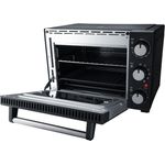 Steba KB M19 schwarz Mini-Backofen Umluft 19 L 1400W Timer Grillrost Krümelblech