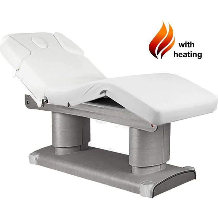 Medeo 023838H Massageliege Grau / Weiß mit 4 Motoren Heizung und Memory