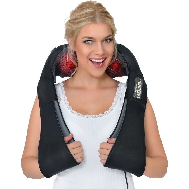 Das Original Donnerberg Nackenmassagegerät NM089 Premium in schwarz Shiatsu-Massage für Nacken, Rücken, Schulter, Beine – Bild 5