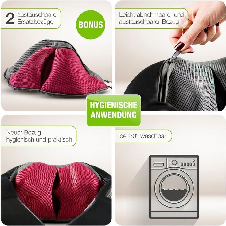 Das Original Donnerberg Nackenmassagegerät NM089 Premium in schwarz Shiatsu-Massage für Nacken, Rücken, Schulter, Beine – Bild 2