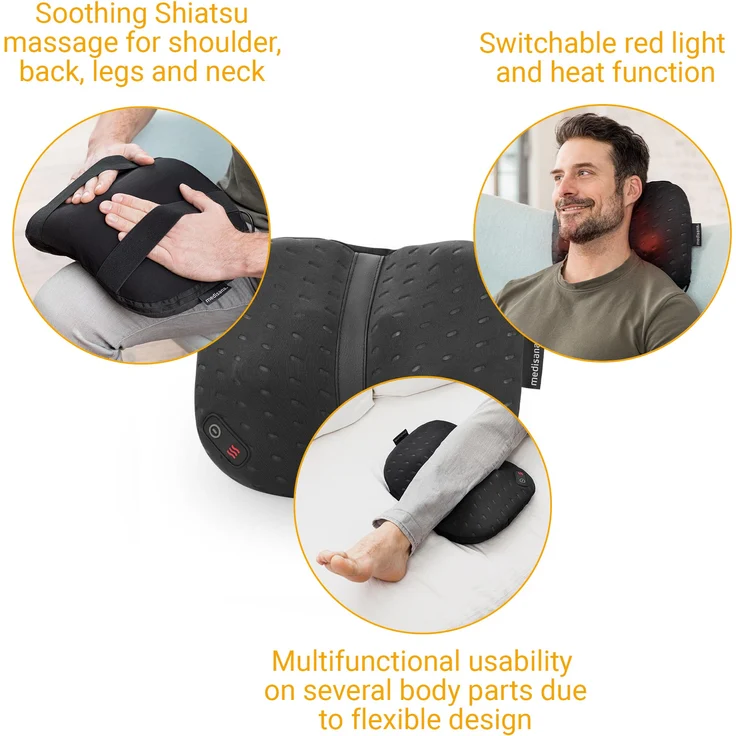 medisana CL 300 Shiatsu-Massagekissen mit Wärmefunktion, individuelle ergonomische Anpassung an den Rücken mit 4 Massageköpfen für Schultern, Rücken, Beine und Nacken – Bild 6