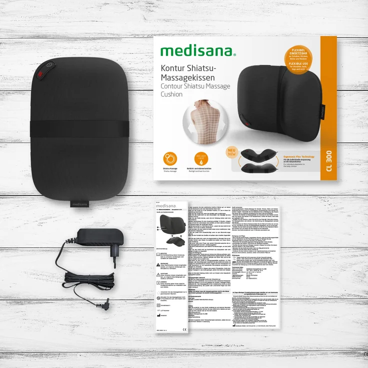 medisana CL 300 Shiatsu-Massagekissen mit Wärmefunktion, individuelle ergonomische Anpassung an den Rücken mit 4 Massageköpfen für Schultern, Rücken, Beine und Nacken – Bild 7