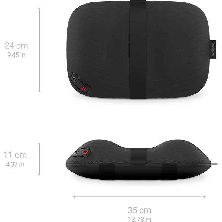 medisana CL 300 Shiatsu-Massagekissen mit Wärmefunktion, individuelle ergonomische Anpassung an den Rücken mit 4 Massageköpfen für Schultern, Rücken, Beine und Nacken – Bild 2