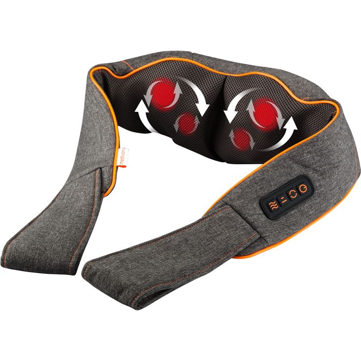 Medivon COLLAR SIMPLE Massagehalsband mit Wärmefunktion und Griffen, Shiatsu-Massage, 2 Geschwindigkeiten, Druck einstellbar grau