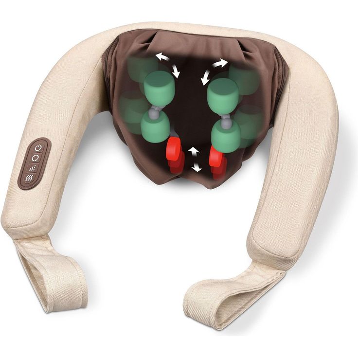 Beurer MG 153 4D Nacken-Massagegerät Beige Abnehmbarer, waschbarer Bezug 4D handsimulierende Massageköpfe für ein reales Massageerlebnis – Bild 1