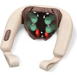 Beurer MG 153 4D Nacken-Massagegerät Beige Abnehmbarer, waschbarer Bezug 4D handsimulierende Massageköpfe für ein reales Massageerlebnis
