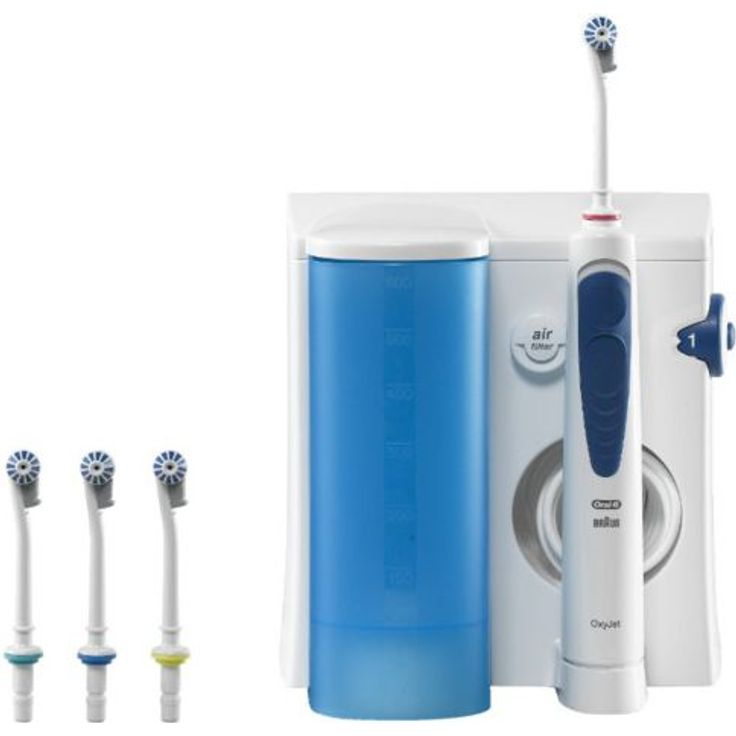Oral-B OxyJet Munddusche MD 20 mit 5 Wasserdruckstufen, Ladestandanzeige, Massage-Funktion