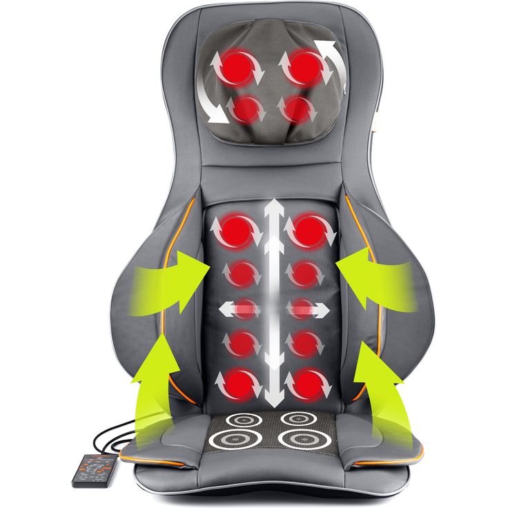 Medivon Massagesessel COSY AIR PRO, Luftmassage, Shiatsu-Massage, 2D/3D-Massage, Nackenmassage, Heiz- und Vibrationsfunktion grau