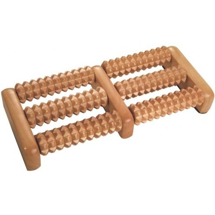 Croll & Denecke Fußroller aus Holz 2 x 4 Rollen aus Holz 28 x 11 cm