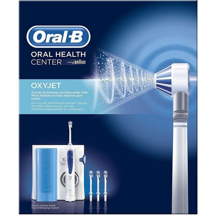Oral-B Oxy Jet Reinigungssystem, Munddusche mit Mikro-Luftblasen-Technologie, 4 Aufsteckdüsen – Bild 2