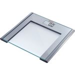 Soehnle Digitale Personenwaage Silver Sense mit Ein, und Ausschaltfunktion, Körperwaage mit praktischer LCD, Anzeige, Waage für hohe Standsicherheit und großer Trittfläche aus Sicherheitsglas