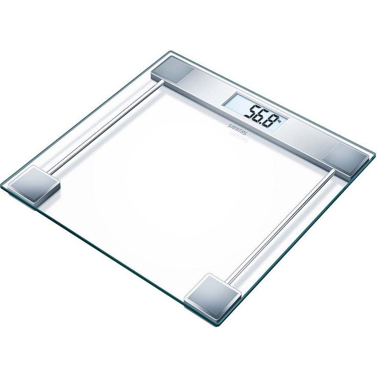 Sanitas SGS 06 Glaswaage Personenwaage bis 150 kg Tragkraft und großem Display