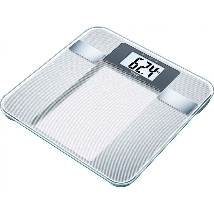 Beurer BG 13 Glas, Diagnosewaage mit großer LCD, Anzeige, misst Gewicht, Körperfett, Körperwasser, Muskelanteil und BMI – Bild 2